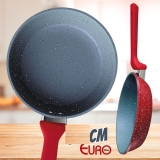 Euro Color Stone Frigideira de Alumínio com Antiaderente 24 cm, 2L