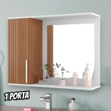 Armario Espelheira Banheiro Space Com Porta