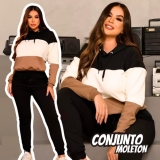 Conjunto Moletom Feminino Flanelado
