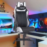 Cadeira Gamer Techni Sport Reclinável Giratória Preta e Prata