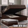 Cama Box Baú Casal Colchão Orthoface 138x188x66m Marrom