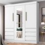 Guarda-roupa Casal com Espelho 3 Portas 6 Gavetas – E77020-50
