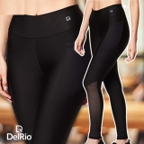 Calça Legging Feminina Fitness Diva Com Recorte Delrio