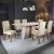 Mesa de Jantar 6 Cadeiras Retangular Off White Imbuia e Pastel Tampo de MDF