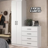 Cômoda Sapateira 4 Gavetas 2 Portas Larissa Yescasa
