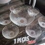 Conjunto de Tigelas de Vidro Rattan 7 Peças – Euro Home