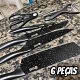 Jogo De Facas Kit 6 Peças Conjunto Inox