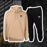 Conjunto De Frio Moletom Com Capuz Canguru Flanelado
