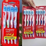 Escova Dental Colgate Classic Clean, Macia, 4 Unidades