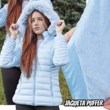 Jaqueta Feminina Blusa Puffer Forrada Impermeável