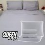 Jogo De Lençol Queen 04 Peças Percal 400 Fios Macio