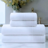 Jogo de Toalhas Buddemeyer 100% Algodão Novita Extra Soft Jacquard Felpa Branco 4 Peças