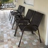 Alpendre Sacada Prédio kit 4 cadeira