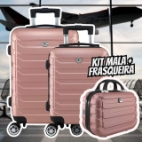 Kit Mala Bordo Viagem Frasqueira Bagagem de Mão 360º