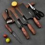 Kit Jogo Facas Conjunto Cozinha Facas Tesoura Descascador Churrasco Cutelo