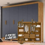 Guarda Roupas Casal 8 Portas 4 Gavetas Diplomata
