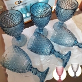 Jogo de Taças de Vidro 330ml 6 Peças Haus – Bico de Jaca Empire