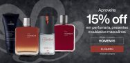 Cupom de 15% OFF em Perfumaria, Presentes