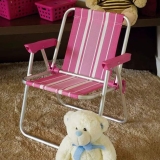 Cadeira Infantil Alta Alumínio Rosa
