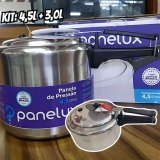 Kit 2 Panelas De Pressão 3,0 E 4,5 Lt Polida Classic Panelux