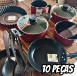 Jogo De Panelas Antiaderente Com 10 Peças Tramontina Turim Starflon Max