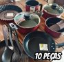 Jogo De Panelas Antiaderente Com 10 Peças Tramontina Turim Starflon Max