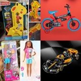 Seleção de brinquedos e jogos