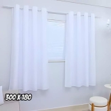 Cortina Oxford C/ Ilhós P/ Varão Sala/quarto 300×180