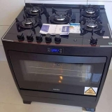 Fogão 5 Bocas Preto com Mesa de Vidro e Timer Digital Dako