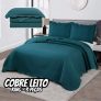 Kit Colcha Cobre Leito Casal King Size Matelado Com Viés 3pç