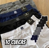 Kit 10 Cuecas Masculinas Logo Boxer Polo Wear Sortido
