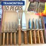 Kit Churrasco Tramontina 10 Peças Inox Cabo Madeira
