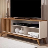 Rack Para Tv Até 55 Polegadas Malbec Wood Retrô 1 Porta 1 Prataleira