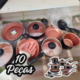 Jogo De Panelas Tramontina Turim Antiaderente Preto 10 Pçs