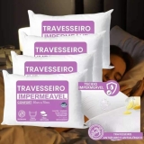Kit Travesseiros 50×70 Lavável 4 Unid