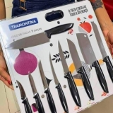 Jogo De Facas Faqueiro Aço Inox 9 Pçs