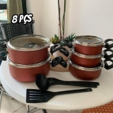 Jogo de Caçarolas 05 Peças Cereja com Tampa