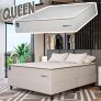 Cama Box Queen (Box + Colchão) Plumatex – de Mola Ensacada 71cm de Altura