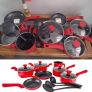 Conjunto Panelas Indução Cerâmico Pratic Cook Red 10 Pç Mimo