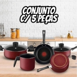 Jogo de Panelas Rochedo Limpa Fácil Limited 5 Peças