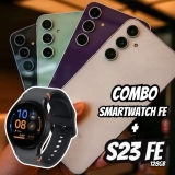 Samsung Galaxy S23 FE 5G 128GB + Smartwatch – Watch FE 40mm Preto 16GB Bluetooth