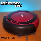 Aspirador Robô Joaninha Bivolt Varre, Aspira e Passa Pano Ideal para Pets Multi