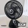 Ventilador De Mesa Vt-30-nb 30cm 6 Pás Turbo Mondial 127V