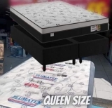 Cama Box Queen Size (Box + Colchão) – Plumatex Molas Ensacadas Alfa