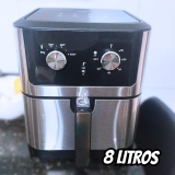Fritadeira Elétrica Chrome Fry Inox Elgin 8l Airfryer 110v