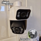 Câmera Ip Sem Fio De Segurança Externa Hd 3mp, Câmera De Visão Noturna Infravermelha Wifi, Dupla Lente Grande Angular, Ip66 À Prova D’água E À Prova De Poeira, Chamada De Voz Bidirecional