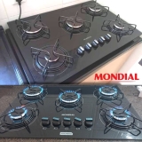 Cooktop a Gás Mondial, 5 Bocas, Bivolt, Preto/Inox – CTG-02
