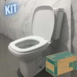 Kit Bacia com Caixa, Assento Polipropileno e Complementos de Instalação Like