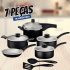 Jogo De Panela Ceramica Antiaderente Fundo Triplo Fogao Indução Mimo Style 10 peças