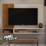 Painel Para TV Até 50 Polegadas Quarto/Sala Com Nichos E Prateleiras Suspenso